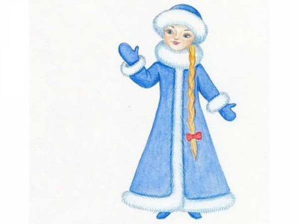 Рисование Снегурочки