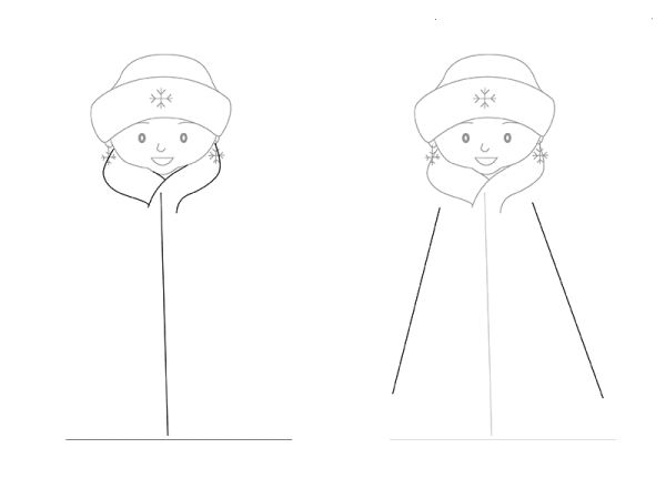 Поэтапное рисование Снегурочки