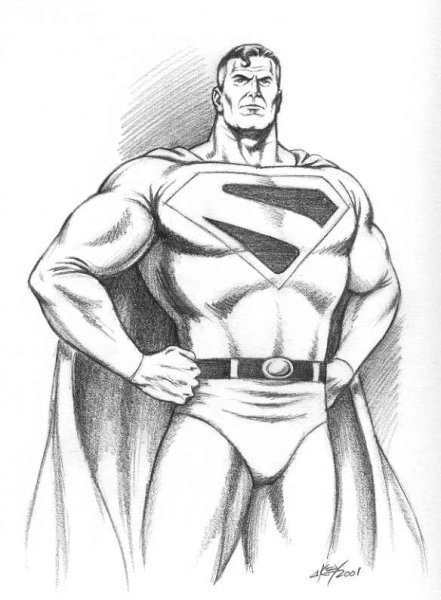 Карандашом супергероев