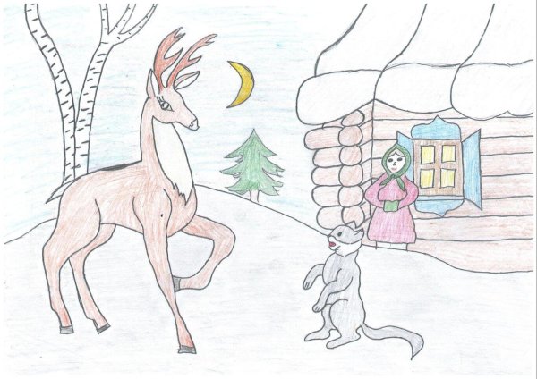 Раскраска по сказу Бажова серебряное копытце