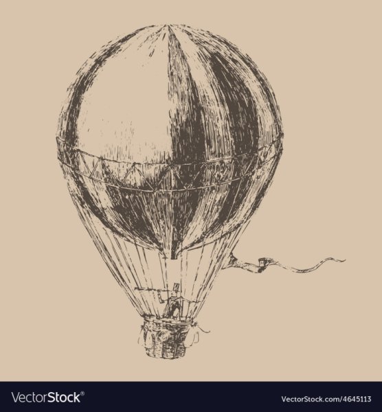 Поэтапное рисование воздушного шара