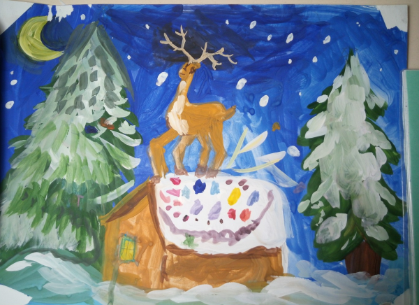 Зимняя сказка рисунок