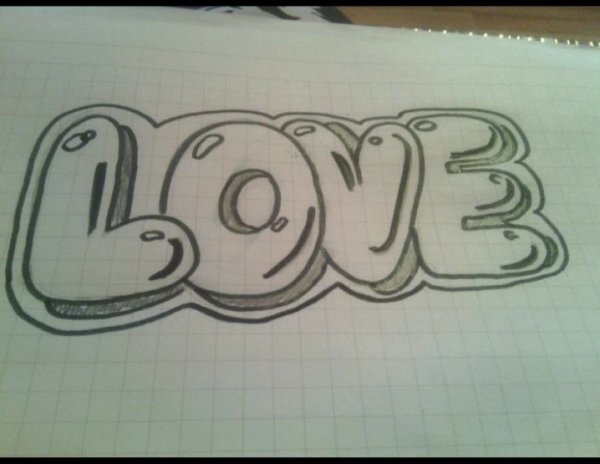 Рисунки карандашом надписи