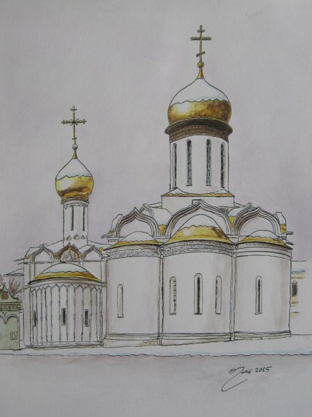 Набросок храма Сергиев Посад