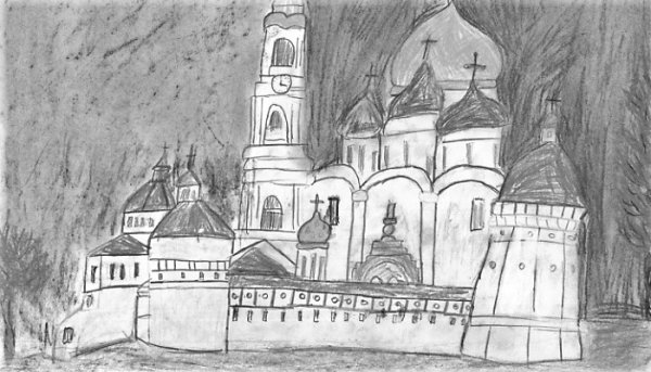 Троице-Сергиева Лавра Сергиев Посад раскраска