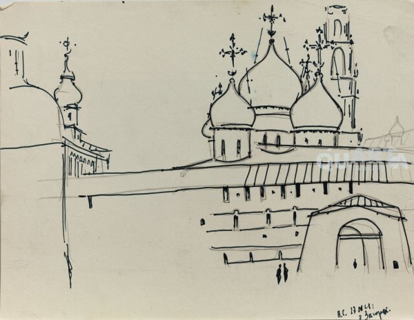 Набросок храма Сергиев Посад