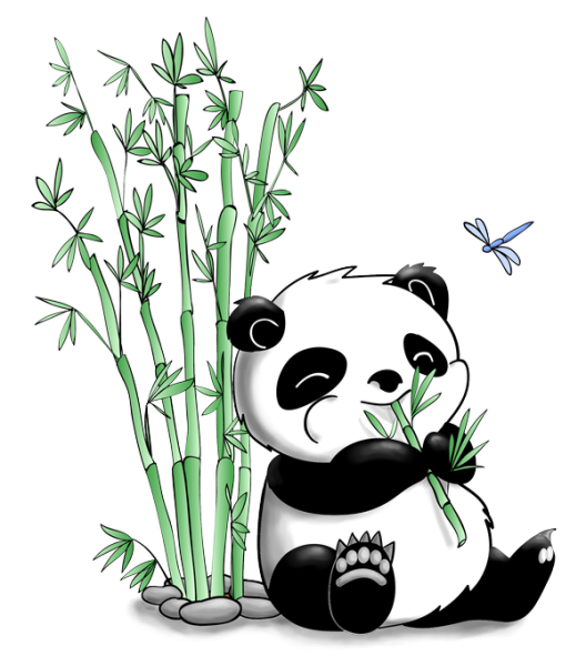 Картины с пандой и бамбуком