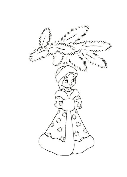 Рисунок Снегурочки карандашом