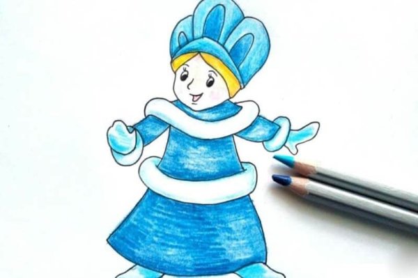 Рисунок Снегурочки карандашом