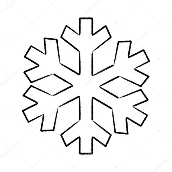 Снежинки рисование карандашом