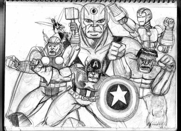 Токий Мстители рисунки