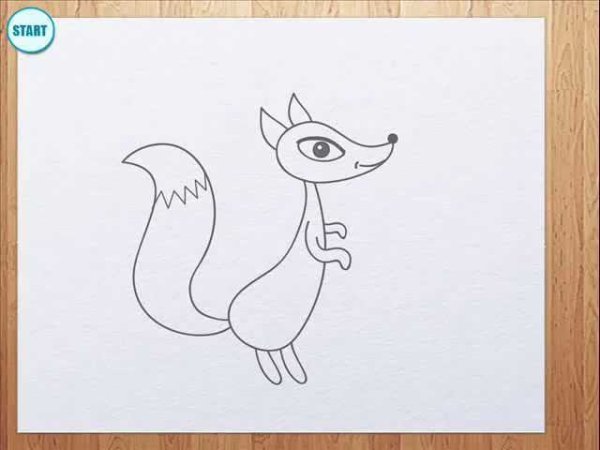 Как нарисовать лису для детей