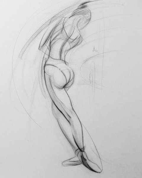 Тело карандашом