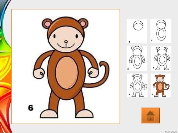 Обезьяна рисовать легко