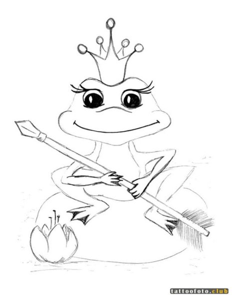 Нарисовать царевну лягушку со стрелой 1 класс