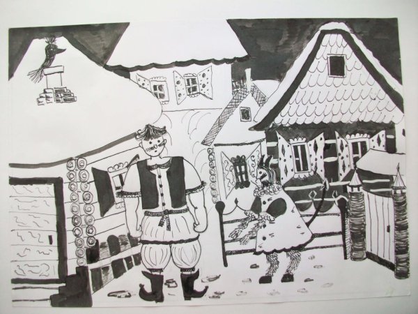 Ночь перед Рождеством рисунок