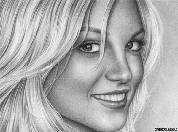 Бритни Спирс портрет карандашом