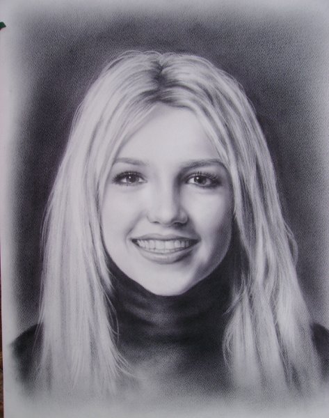 Бритни Спирс рисунок карандашом