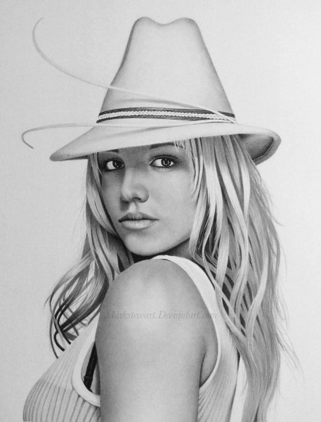 Бритни Спирс портрет карандашом