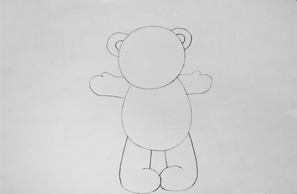 Мишка Тедди рисунок карандашом
