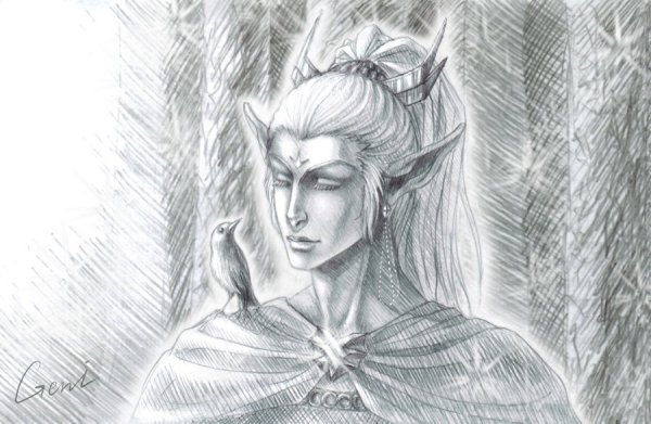 Эльфы картинки карандашом