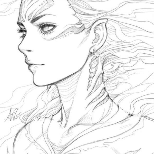 Эльф набросок