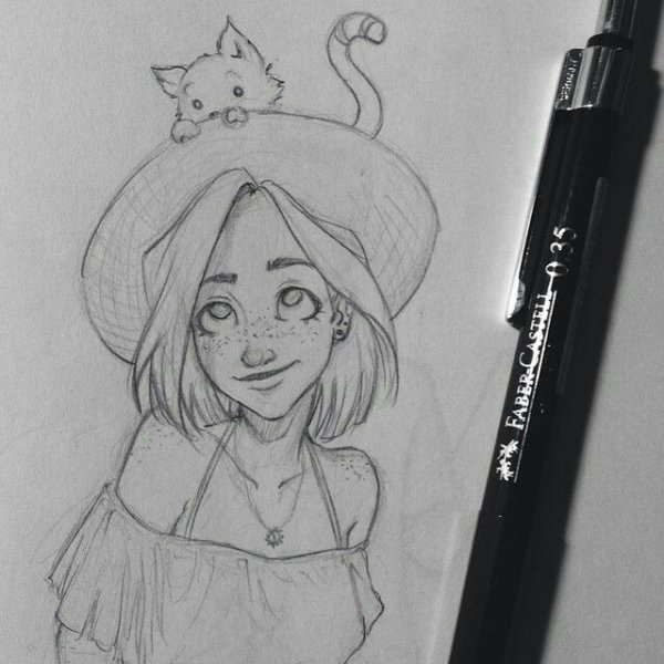 Рисунки для скетчбука девочки легкие