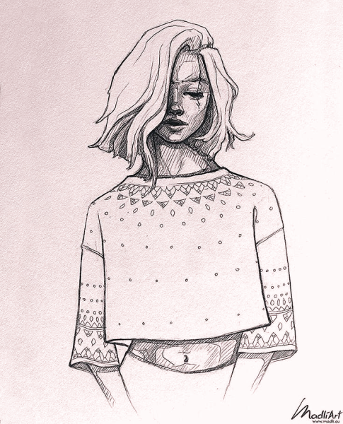 Лёгкий портрет в скетчбук