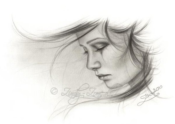 Печаль рисунок карандашом