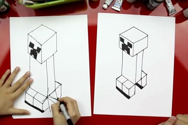 Рисунок майнкрафт карандашом