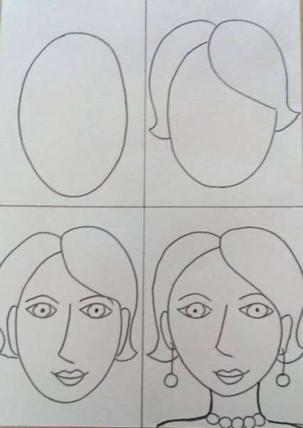 Поэтапность рисования тюльпан