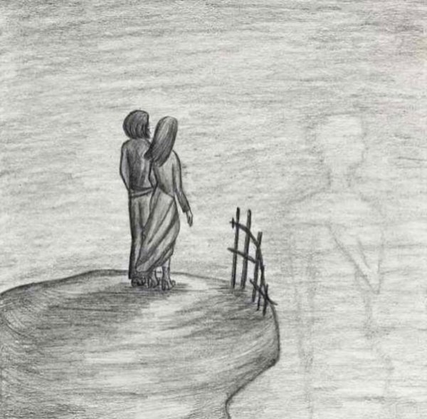 Рисунок на тему одиночество карандашом