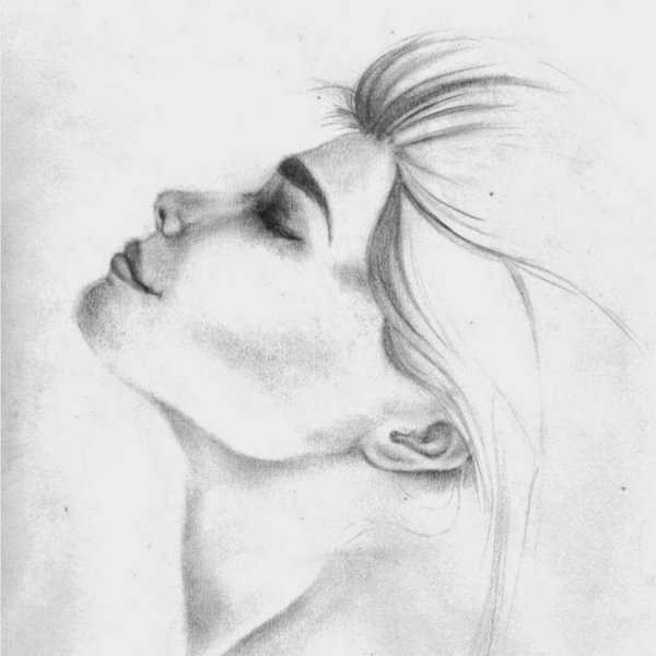 Лицо в профиль скетч