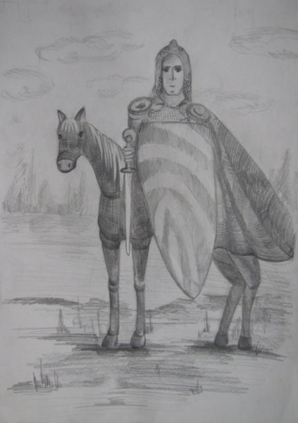 Александр Невский прорись