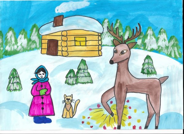 Рисование зимняя сказка