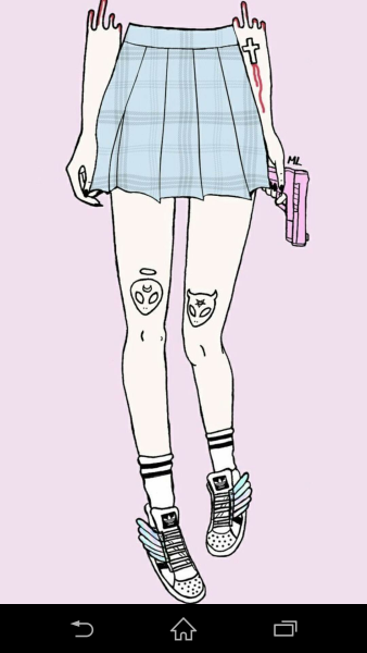 Рисунки для срисовки девочка в юбке