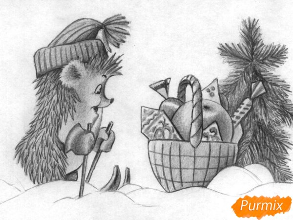 Новогодние советские карандашом