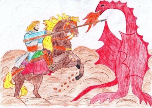 Иллюстрация к сказке Никита Кожемяка раскраска