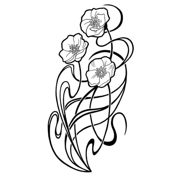 Цветы арт деко нуво