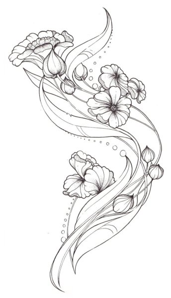 Цветы эскиз