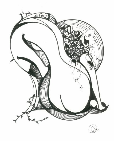 Абстракция карандашом