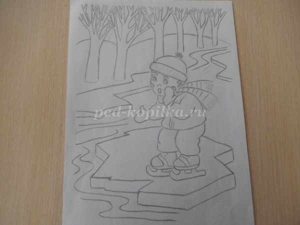 Аппликация на тему тонкий лед