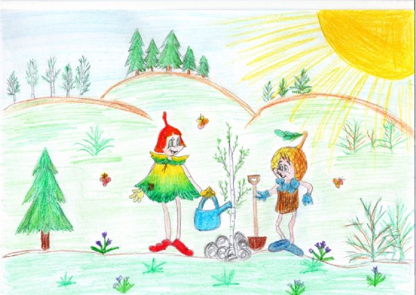 Рисунки Эколята защитники природы на конкурс
