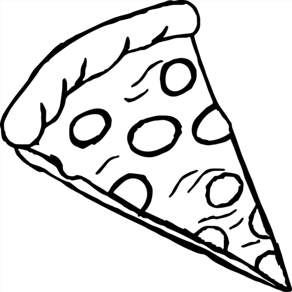 Пицца раскраска для детей