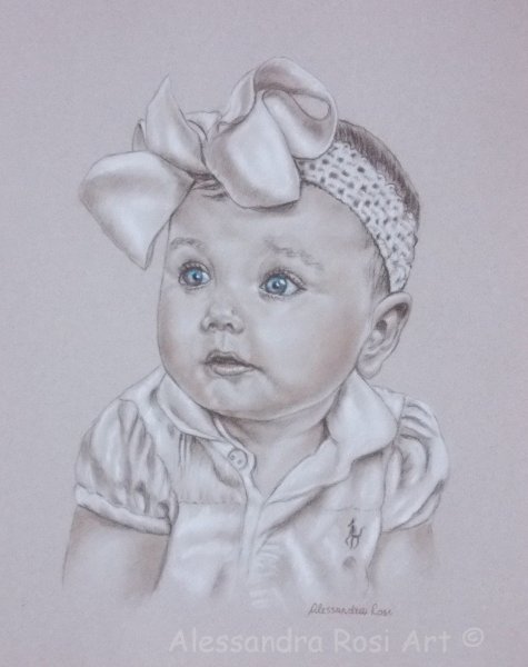 Портрет малыша карандашом