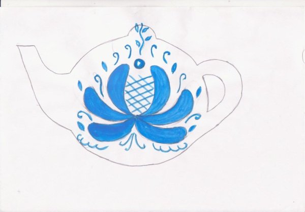 Гжель роспись тарелки поэтапное