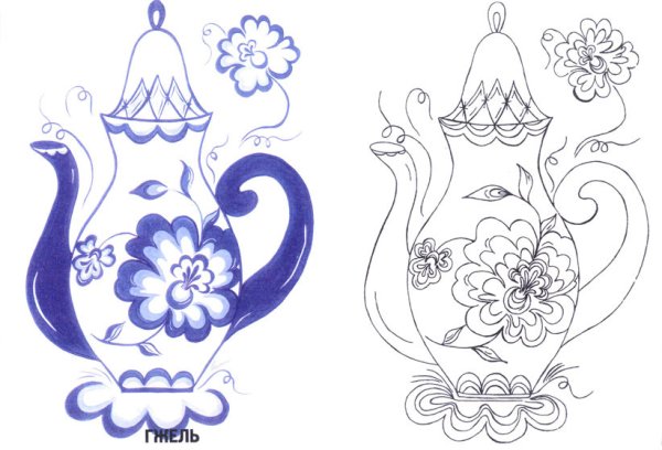 Хохлома трафарет