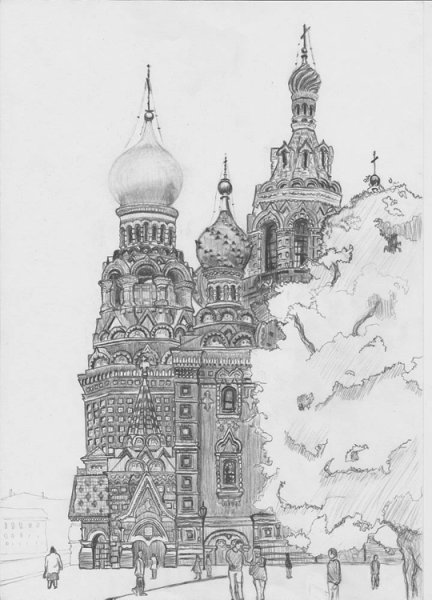 Храм Спаса на крови рисунок