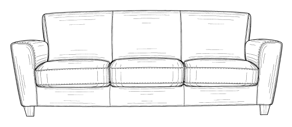 Схематичное изображение дивана