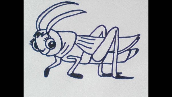 Как рисовать кузнечика